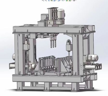 آلة حفر شعاع CNC متعددة المغزل للهيكل الصلب مع تسعة رؤوس حفر عالية الكفاءة الإنتاجية