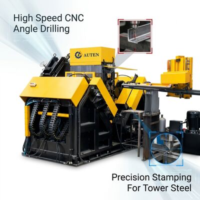 40mm Max Drilling Diameter Cnc Angle Steel Drilling Machine Line With External Cooling