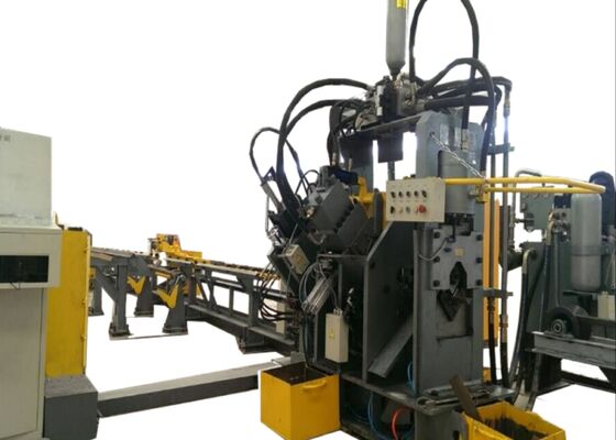 2 Punches Per Side Durable CNC Angle Line Machine 630Kn Punching And Marking Force