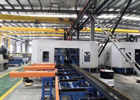 صناعة بناء الجسور CNC حزمة الحفر وخط آلة الشحن للصلب القناة