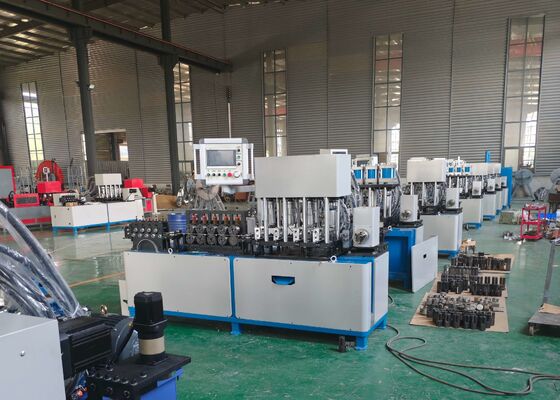 125*30 Punching Cylinder CNC Flat Iron Hoop Forming Machine 3KW Feeding Servo Motor