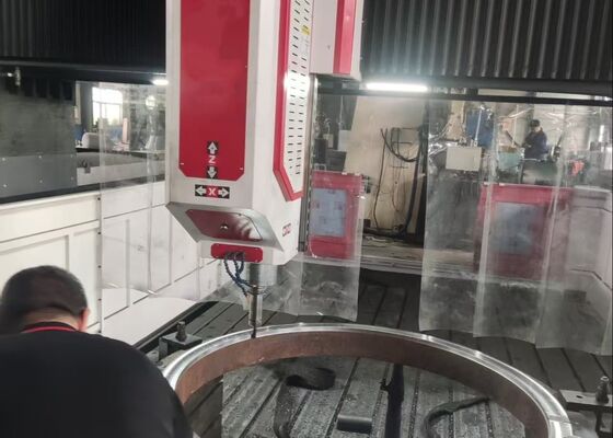 آلة الحفر والطحن CNC من النوع الجسري المتنقل PHD4080 لصفائح الفولاذ والشفاه والمبادلات الحرارية