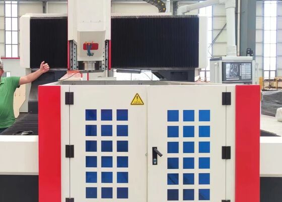 1200x1200mm حجم ألواح الصلب الشفاه معالجة CNC آلة الحفر والتنصت 18mm T-Slot العرض