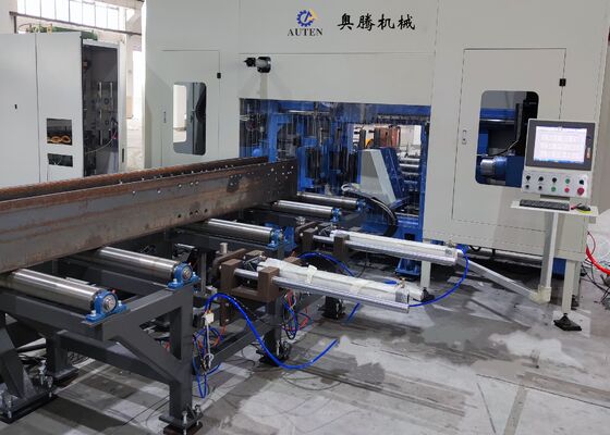 مجهزة بثلاث أدوات CNC H حزمة حفر آلة طحن للصناعة الهيكل الصلب